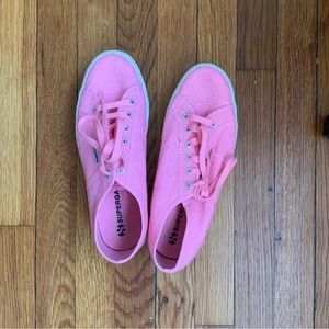Pink Superga Platform Sneakers